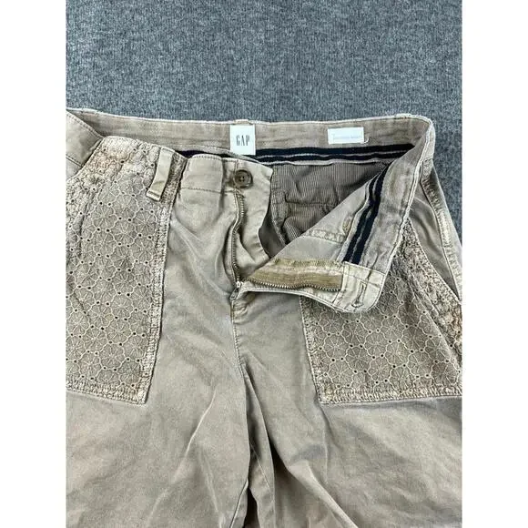 GAP Womens Casual Beige Shorts Size 4 - Picture 5 of 10